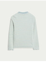 Marks & Spencer Geripptes Top mit hohem Baumwollanteil (2–8 Jahre) Marks & Spencer blau