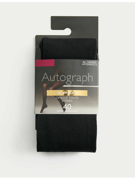 Marks & Spencer Blickdichte Strumpfhosen, 40 DEN, 2er-Set Marks & Spencer schwarz