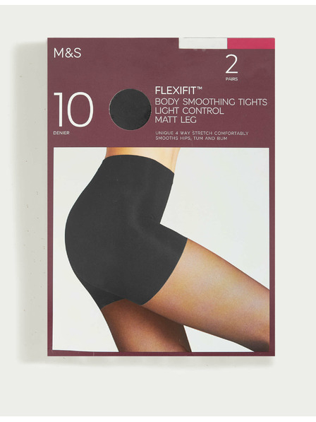 Marks & Spencer Transparente Flexifit™ Strümpfe, leicht verstärkend, 10 DEN, 2 Stück Marks & Spencer schwarz