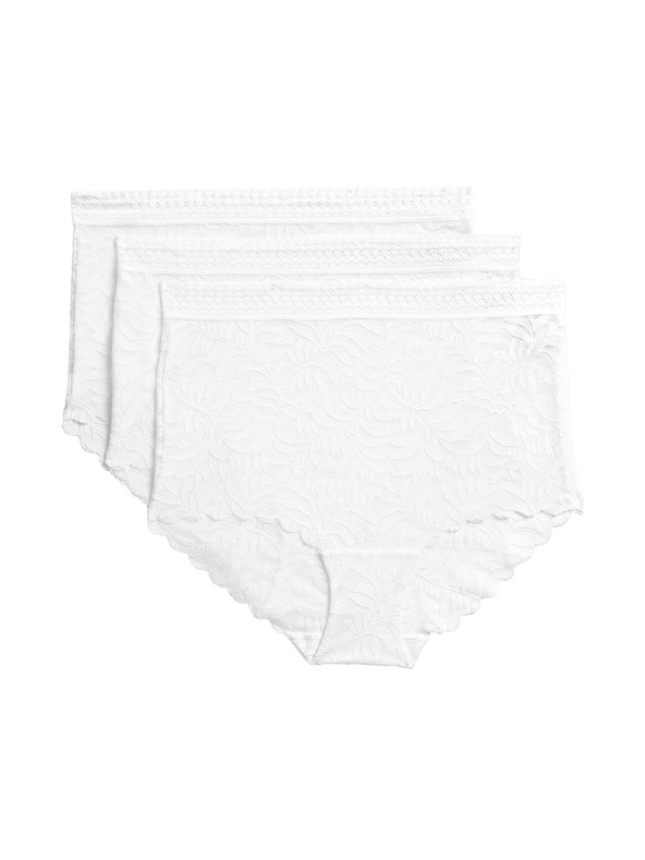 Marks & Spencer Spitzenhöschen mit Flexifit™-Technologie, 3 Stück Marks & Spencer weiß