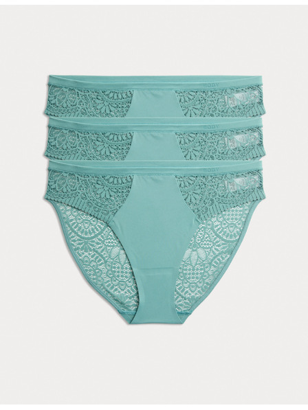 Marks & Spencer Hoch geschnittene Shorts Body Soft™, 3er-Set Marks & Spencer grün