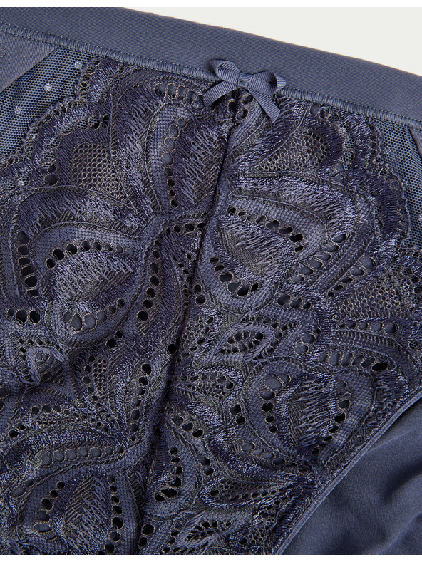 Marks & Spencer Hoch geschnittene Spitzen-Shorts Amelia, 3er-Pack Marks & Spencer grau