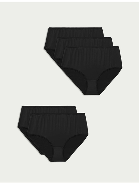 Marks & Spencer Boxershorts mit hoher Taille, aus Mikrofaser, nahtlos, 5 Stück Marks & Spencer schwarz