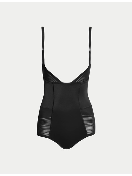 Marks & Spencer Transparenter gestreifter Push-up-Body Wear Your Own Bra Body Marks & Spencer schwarz