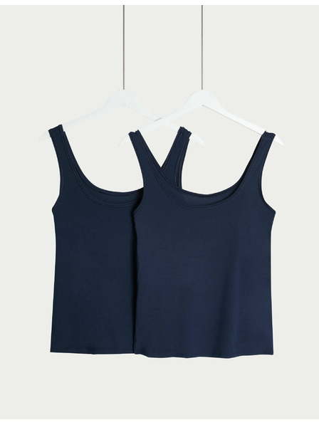 Marks & Spencer 2er-Pack Flexifit™ Tops mit hohem Modalanteil Marks & Spencer marineblau