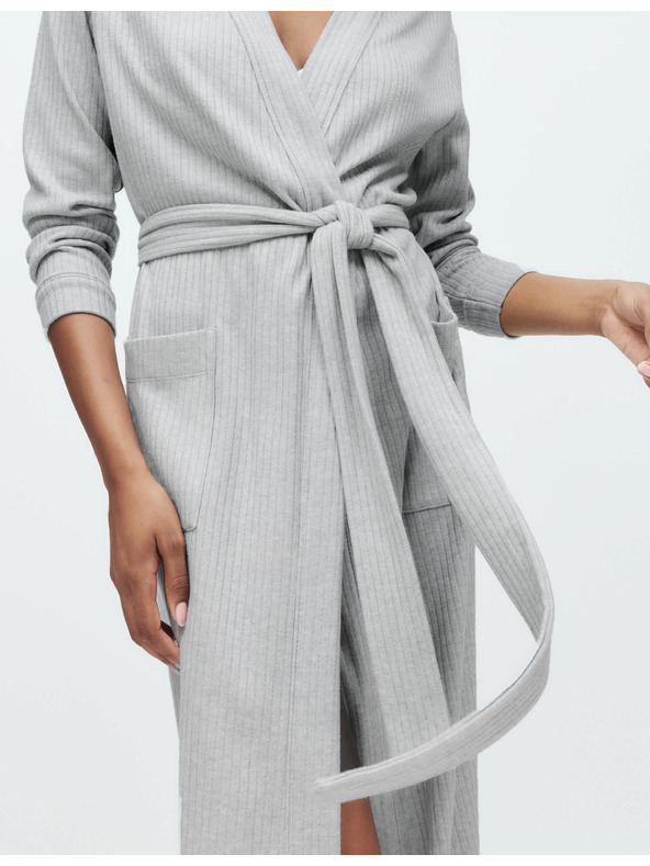 Marks & Spencer Breiter gerippter Bademantel von Marks & Spencer in Grau