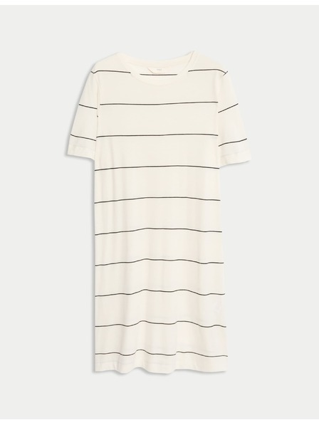 Marks & Spencer Gestreiftes Nachthemd mit Cool Comfort™-Technologie von Marks & Spencer in Creme