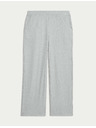 Marks & Spencer Gerippte Pyjama-Unterteile mit weitem Beinschnitt Marks & Spencer grau