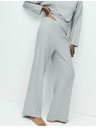 Marks & Spencer Gerippte Pyjama-Unterteile mit weitem Beinschnitt Marks & Spencer grau