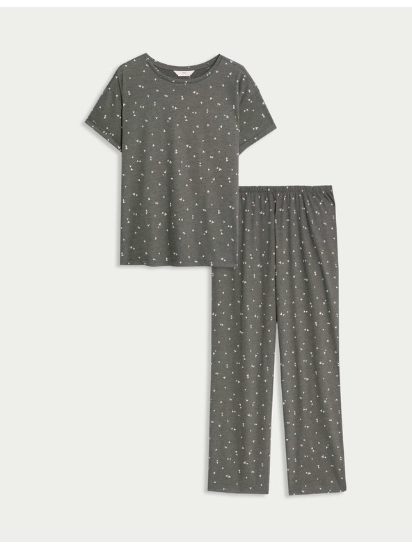 Marks & Spencer Pajama set with print and high cotton content Marks & Spencer grey