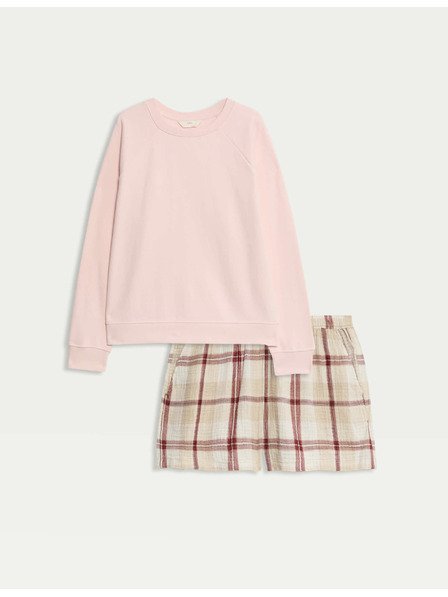 Marks & Spencer Sommerliches 2-teiliges Pyjama-Set aus reiner Baumwolle von Marks & Spencer, rosa