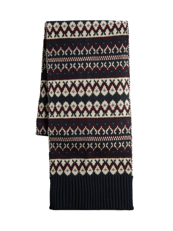 Marks & Spencer Fair Isle Schal Marks & Spencer Marineblau