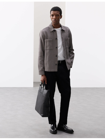 Marks & Spencer Flanellhemd aus reiner Baumwolle mit Pepita-Muster von Marks & Spencer in Grau