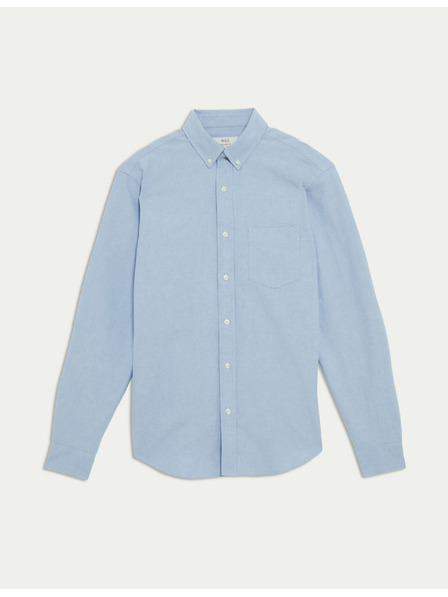Marks & Spencer The Ultimate Oxford-Hemd aus reiner Baumwolle von Marks & Spencer blau