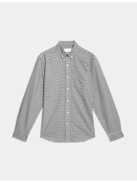 Marks & Spencer Kariertes Oxford-Hemd The Ultimate aus reiner Baumwolle von Marks & Spencer in Schwarz