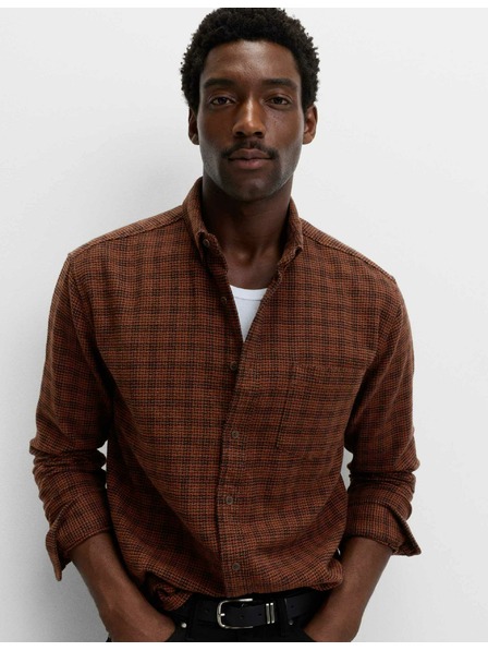 Marks & Spencer Reines Baumwoll-Flanellhemd von Marks & Spencer in Braun