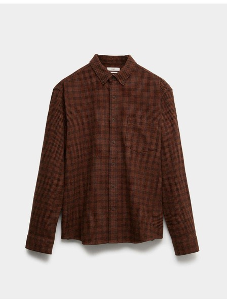 Marks & Spencer Reines Baumwoll-Flanellhemd von Marks & Spencer in Braun