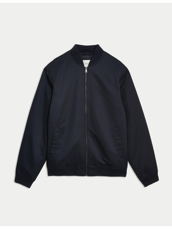 Marks & Spencer Satin-Bomberjacke von Marks & Spencer in Marineblau