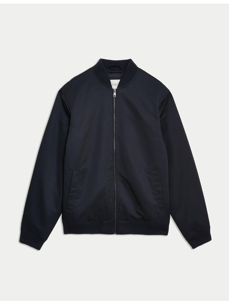 Marks & Spencer Satin-Bomberjacke von Marks & Spencer in Marineblau