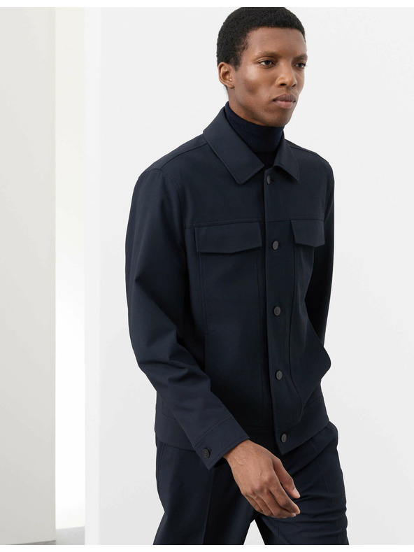 Marks & Spencer Funktionale Twill-Jacke mit Textur von Marks & Spencer in Marineblau