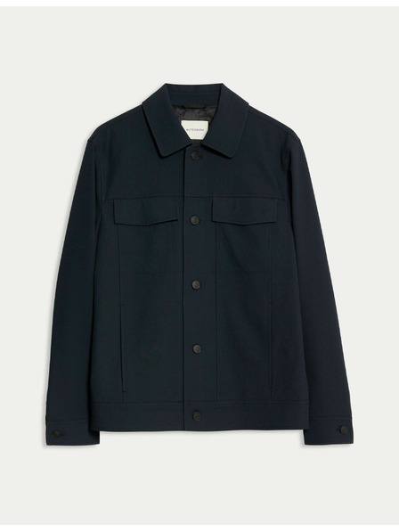 Marks & Spencer Funktionale Twill-Jacke mit Textur von Marks & Spencer in Marineblau