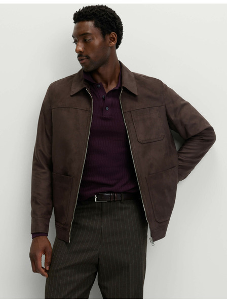 Marks & Spencer Arbeitsjacke aus Velourslederimitat von Marks & Spencer, braun