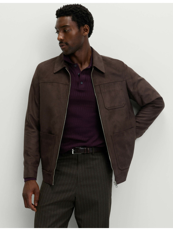 Marks & Spencer Arbeitsjacke aus Velourslederimitat von Marks & Spencer, braun