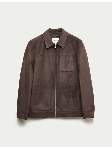 Marks & Spencer Arbeitsjacke aus Velourslederimitat von Marks & Spencer, braun