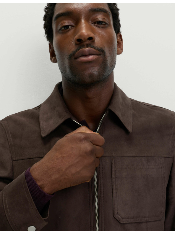 Marks & Spencer Arbeitsjacke aus Velourslederimitat von Marks & Spencer, braun