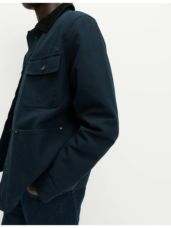 Marks & Spencer Jacke aus reiner Baumwolle mit 3 Taschen von Marks & Spencer, marineblau