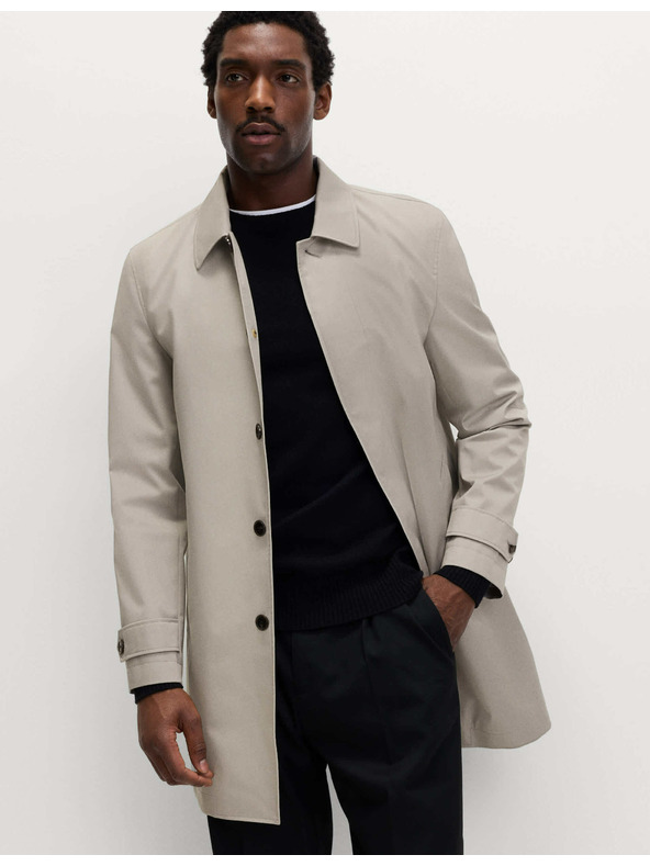 Marks & Spencer Langer Regenmantel aus Baumwollmischung von Marks & Spencer, grau