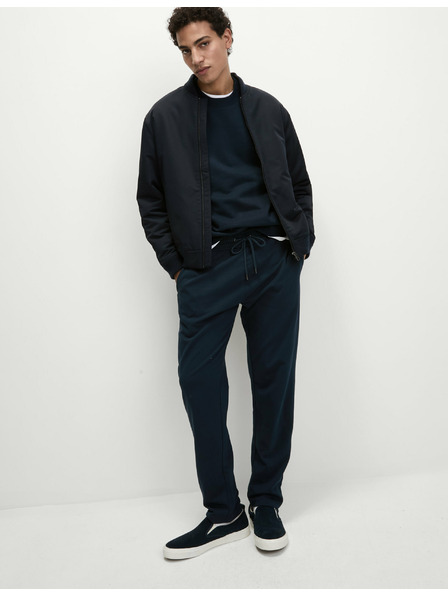 Marks & Spencer Jogginghose mit geradem Bein, Kordelzug und hohem Baumwollanteil Marks & Spencer navy