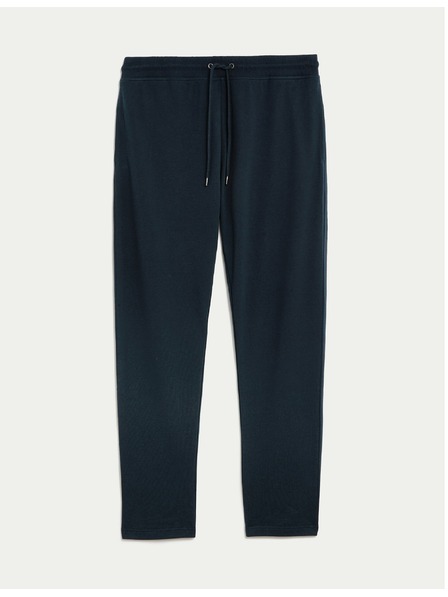 Marks & Spencer Jogginghose mit geradem Bein, Kordelzug und hohem Baumwollanteil Marks & Spencer navy