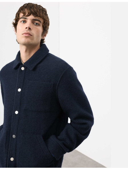 Marks & Spencer Fleece-Jacke aus Wollmischung mit 3 Taschen Marks & Spencer navy