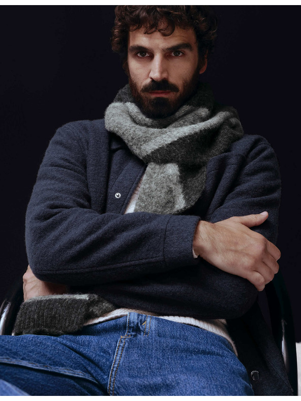 Marks & Spencer Fleece-Jacke aus Wollmischung mit 3 Taschen Marks & Spencer navy