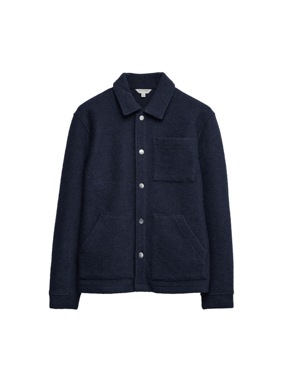 Marks & Spencer Fleece-Jacke aus Wollmischung mit 3 Taschen Marks & Spencer navy