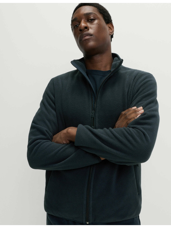 Marks & Spencer Mikrofleece-Jacke mit Reißverschluss und Stehkragen Marks & Spencer navy