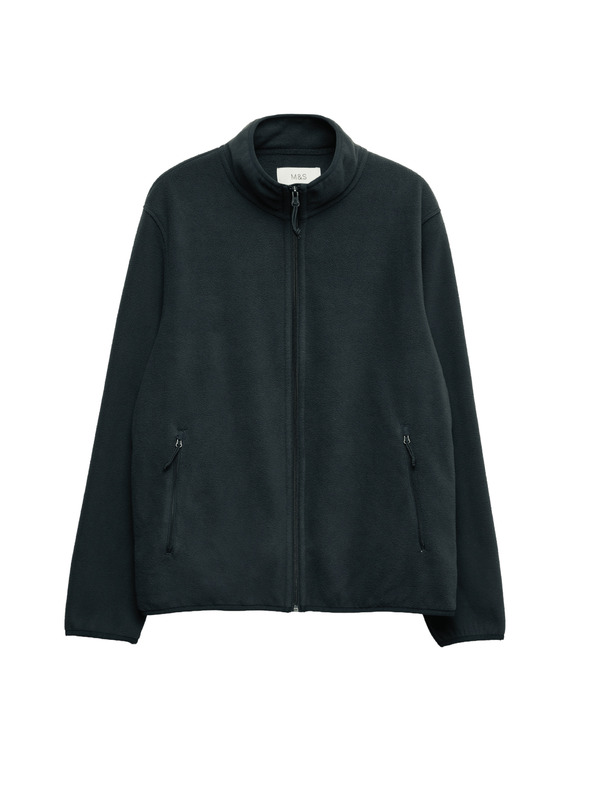 Marks & Spencer Mikrofleece-Jacke mit Reißverschluss und Stehkragen Marks & Spencer navy