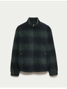 Marks & Spencer Fleece-Jacquard-Jacke mit Reißverschluss und Karomuster Marks & Spencer navy