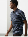 Marks & Spencer Poloshirt mit geometrischem Muster aus reiner Supima® Baumwolle von Marks & Spencer in Blau