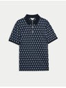 Marks & Spencer Poloshirt mit geometrischem Muster aus reiner Supima® Baumwolle von Marks & Spencer in Blau