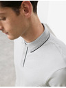 Marks & Spencer Poloshirt mit langen Ärmeln aus Baumwollmischung von Marks & Spencer in Grau