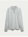 Marks & Spencer Poloshirt mit langen Ärmeln aus Baumwollmischung von Marks & Spencer in Grau