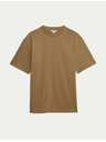 Marks & Spencer T-Shirt aus Premium-Baumwolle, Slim Fit von Marks & Spencer, braun