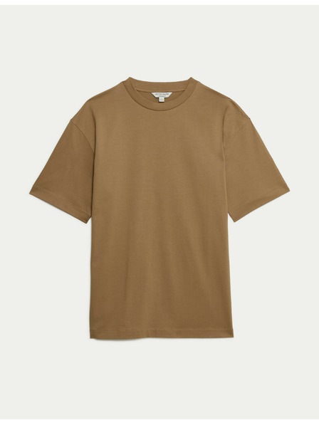 Marks & Spencer T-Shirt aus Premium-Baumwolle, Slim Fit von Marks & Spencer, braun