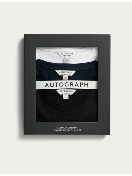 Marks & Spencer T-Shirt aus reiner Supima® Baumwolle, 3er-Pack von Marks & Spencer, marineblau