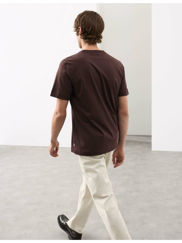 Marks & Spencer T-Shirt aus Premium-Baumwolle, Slim Fit von Marks & Spencer, braun