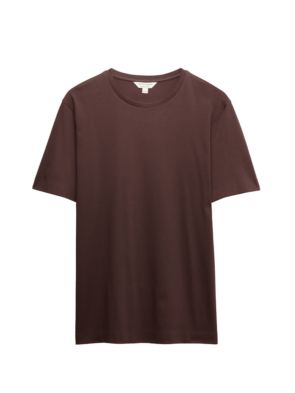 Marks & Spencer T-Shirt aus Premium-Baumwolle, Slim Fit von Marks & Spencer, braun