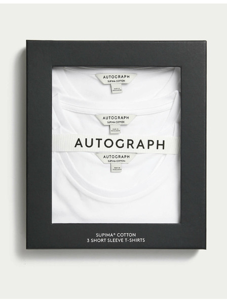 Marks & Spencer T-Shirt aus reiner Supima® Baumwolle, 3er-Pack von Marks & Spencer, weiß