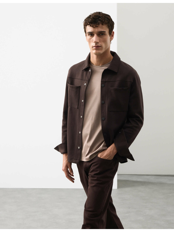 Marks & Spencer T-Shirt aus Premium-Baumwolle, Slim Fit von Marks & Spencer, braun